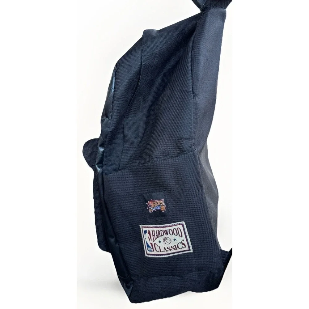 76ers Team Backpack Mitchell And Ness Black Philadelphia Sixers Logo Bag
